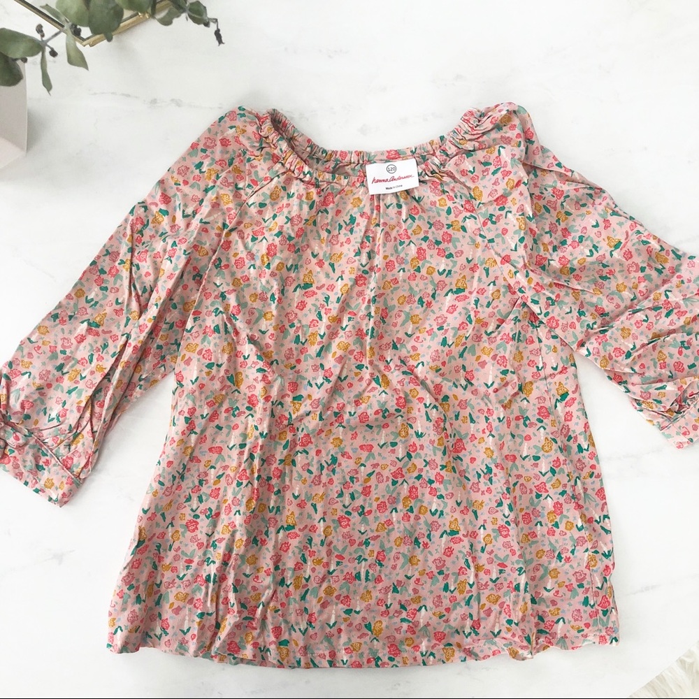 Hanna Andersson Girls Tunic Blouse Size 120
